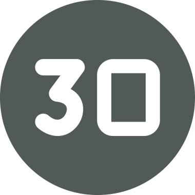 Modern bir 30 işaretinin vektör illüstrasyonu