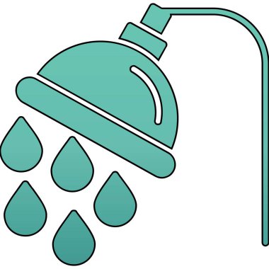 duş tap simgesi, vektör illüstrasyonu