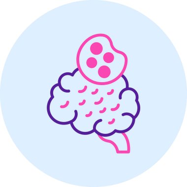 Beyin. Web simgesi basit illüstrasyon