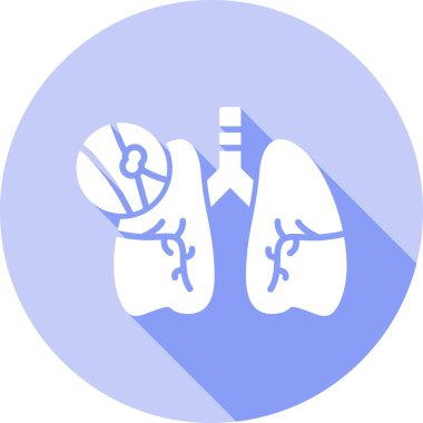 akciğer simgesi modern vektör illüstrasyonu