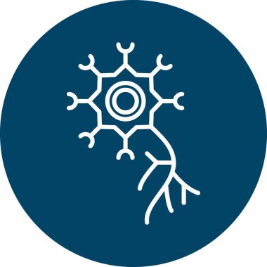 Virüs yuvarlak vektör simgesi