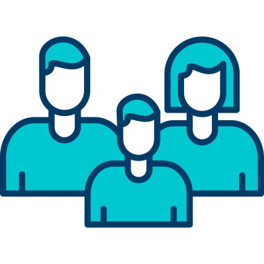 Konuşma baloncukları satır simgesi olan bir grup insan