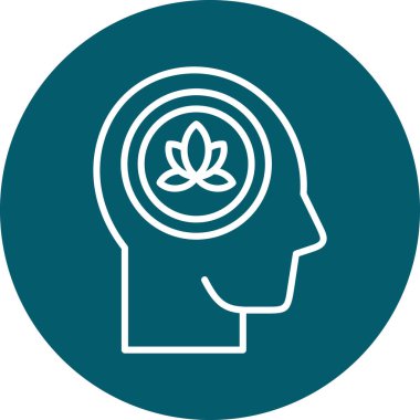 Bir ağaç simgesinin vektör çizimi, bir yaprak