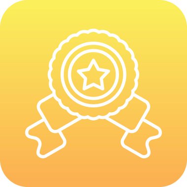 Sarı renk vektör illüstrasyonunda izole edilmiş modaya uygun düz stil simgesi