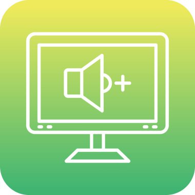 vektör lcd simgesi illüstrasyonu