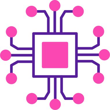 İşlemci. Web simgesi basit illüstrasyon