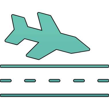 Havaalanı simgesi, vektör illüstrasyonu