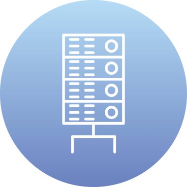 Sunucu. Web simgesi basit illüstrasyon