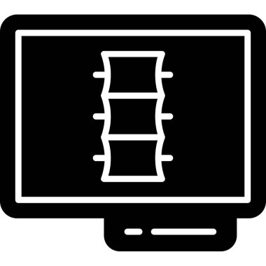 video glyph düz simgesi