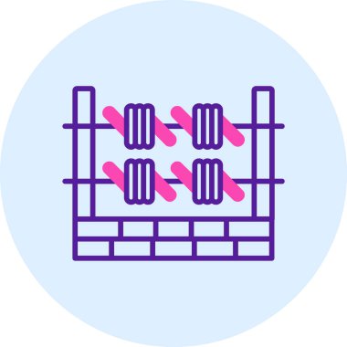 çit çiti simgesi, basit vektör illüstrasyonu