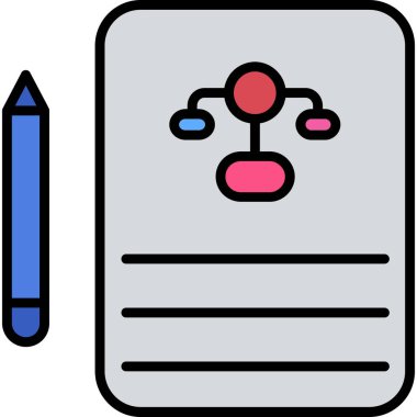 belge web simgesi, basit vektör illüstrasyonu