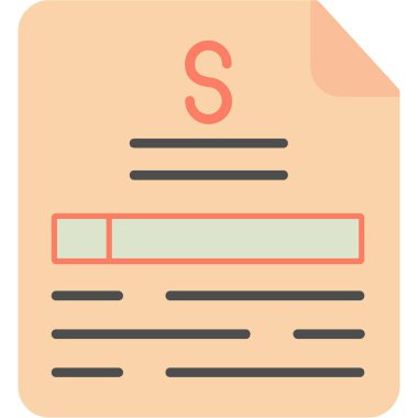 belge simgesi vektör illüstrasyonu