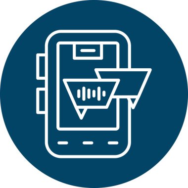 Cep telefonu simge vektör web ve mobil uygulaması tasarımı, cep telefonu logo kavramı üzerinde izole beyaz arka plan