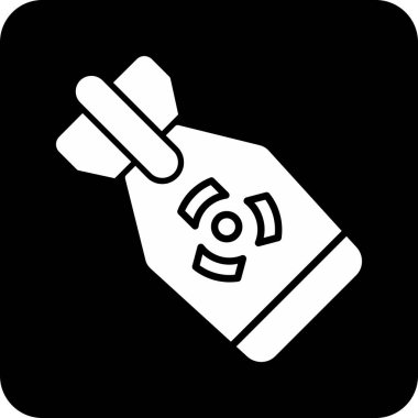 Siyah ve beyaz bomba ikonu tasarımı