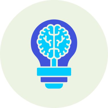 Beyin. Web simgesi basit illüstrasyon