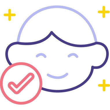 Simgeyi kontrol et. Basit tasarım çizimi