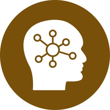 Beyin. Web simgesi basit illüstrasyon