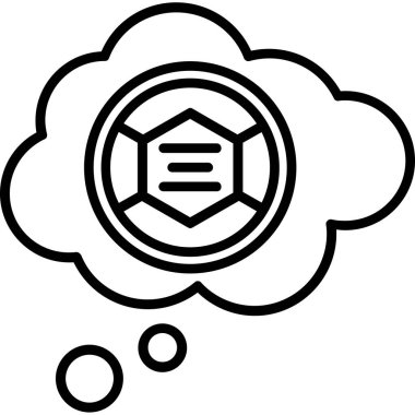 Bir bulut simgesinin vektör illüstrasyonu