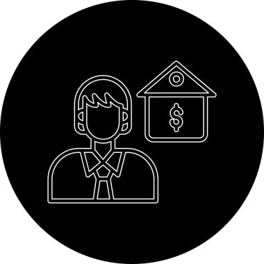 İş ve finans simgesinin vektör illüstrasyonu