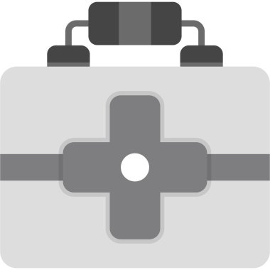 İlk yardım çantası. Web simgesi basit illüstrasyon