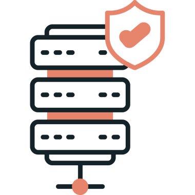 ağ koruma vektörü illüstrasyonu, simge