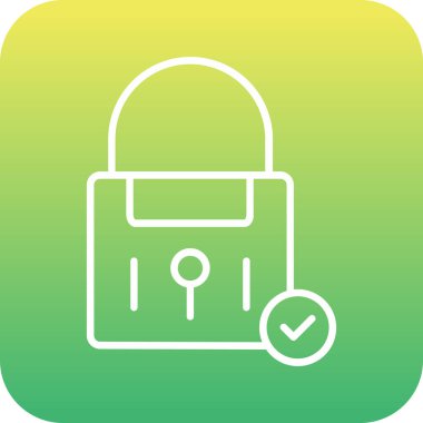 güvenlik web simgesi, vektör illüstrasyonu