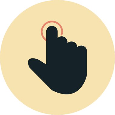 parmak jest simgesi düz biçimli