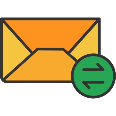 harf e- posta simgesi vektör illüstrasyon tasarımı