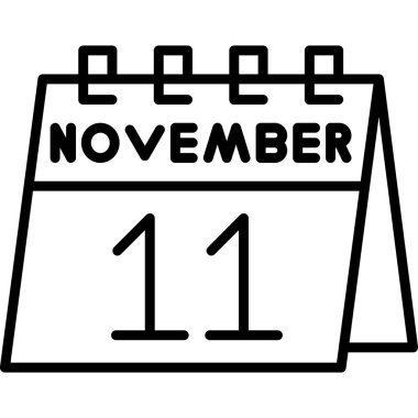 1 Kasım tarihli takvim.