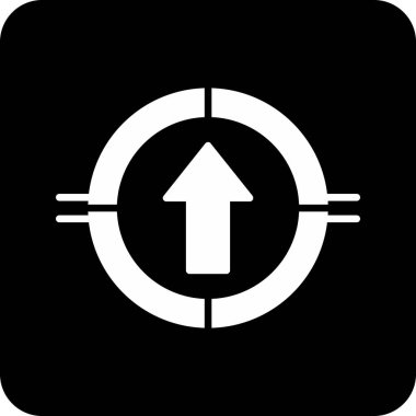 Siyah simge ok simgesinin vektör illüstrasyonu