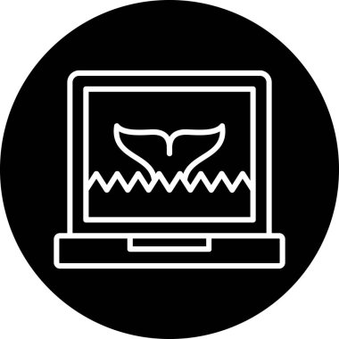 Dizüstü bilgisayar simgesi vektör çizimi