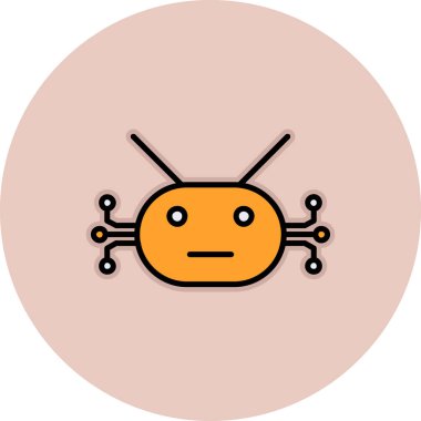 Böcek. Web simgesi basit illüstrasyon