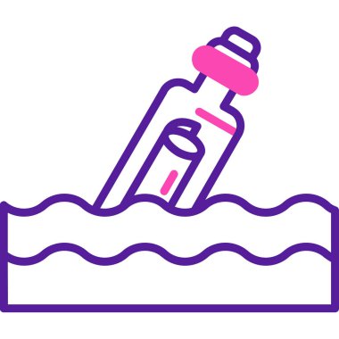 Su. Web simgesi basit illüstrasyon