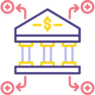 Para için. Web simgesi basit illüstrasyon