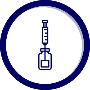 Şırınga. Web simgesi basit illüstrasyon