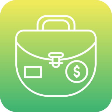 Çanta simgesinin vektör illüstrasyonu