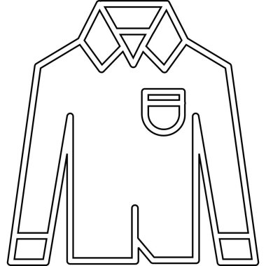 Basit tasarım vektör illüstrasyonunda ceket simgesi