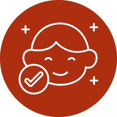 Bir kadın yüzünün vektör illüstrasyonu