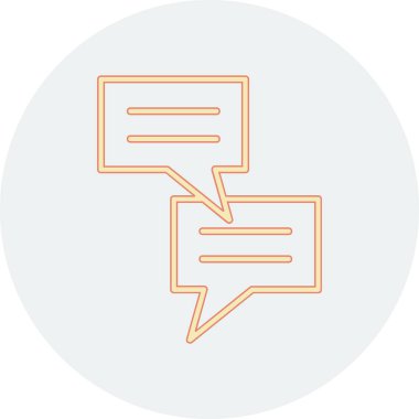 baloncuk sohbet simgesi düz biçimli