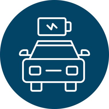 Araba simgesinin vektör illüstrasyonu