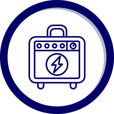 Moda tasarım tarzında izole edilmiş elektrik pil simgesi.