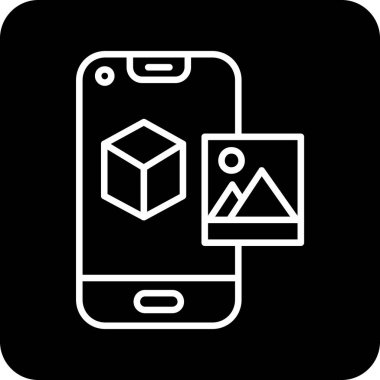Cep telefonu simgesi, vektör illüstrasyonu