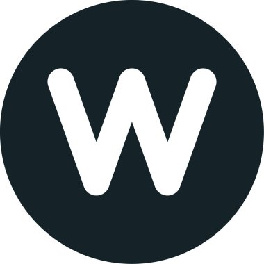 Modern bir w harfinin vektör illüstrasyonu