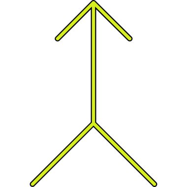 Sarı ok simgesinin vektör illüstrasyonu