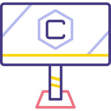 Bayrak tahtası. Web simgesi basit illüstrasyon