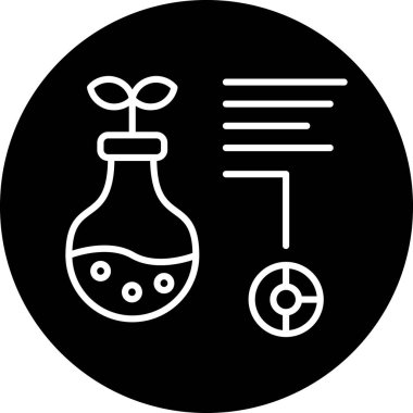 Kimyasal laboratuvar simgesi vektör illüstrasyonu