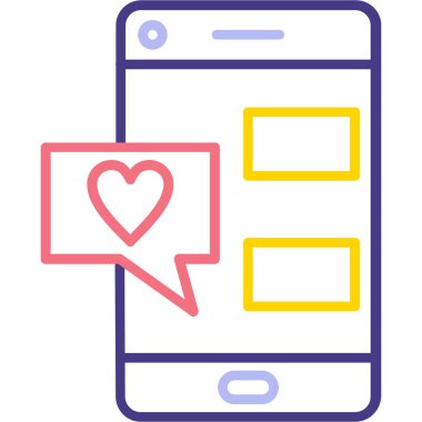 cep telefonu simgesi. Basit resimleme