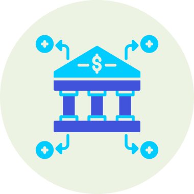 Banka oluşturma web simgesi basit tasarım