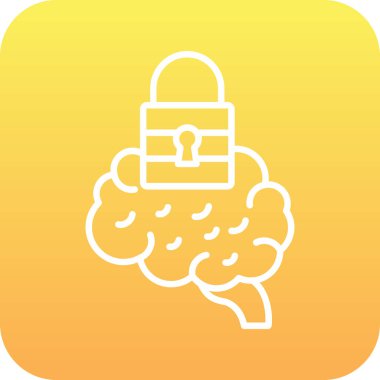 Beyin simgesi, basit illüstrasyon