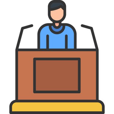 Hoparlör vektör simgesi. düz çizim tasarımı.